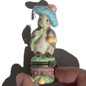 Vintage Benjamin Bunny Box Beatrix Potter Limoges Style Container Retro Rabbit